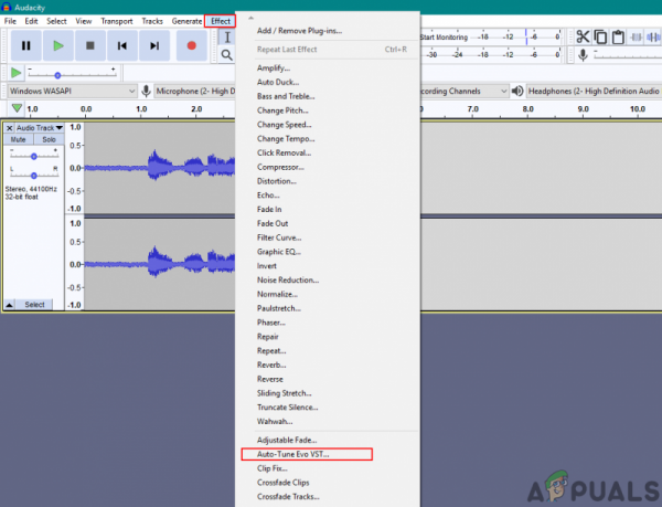 Как установить плагин Autotune в Audacity?